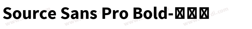 Source Sans Pro Bold字体转换